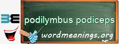 WordMeaning blackboard for podilymbus podiceps